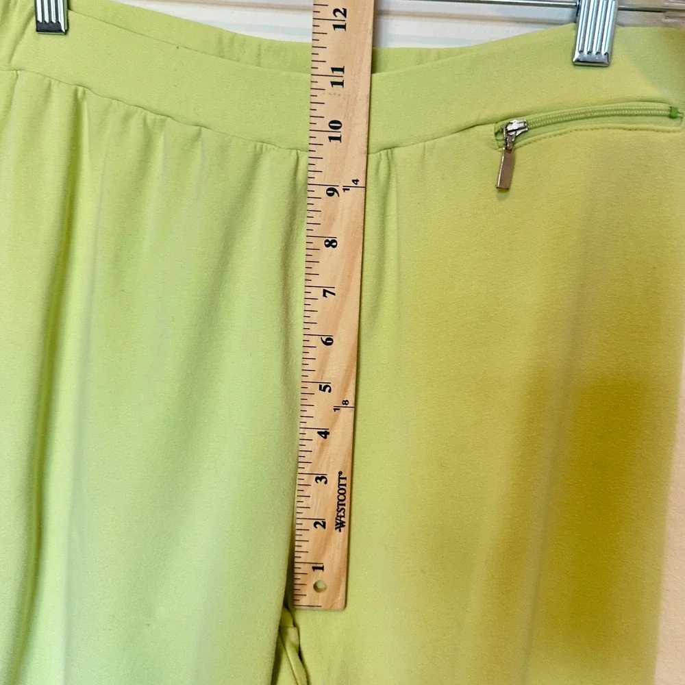 Talbots Women's co-ord Set P1X Lime Green Zip Jacket Capri Tracksuit Relaxed Fit